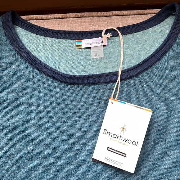 Smartwool Merino Wool Shadow Pine Color Block Sweater XL - Picture 4 of 10